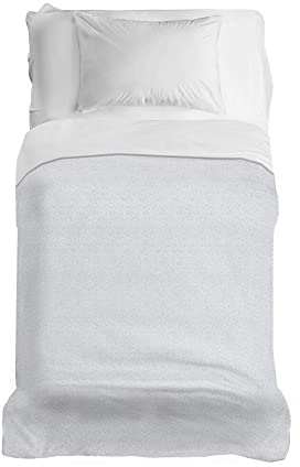 PENSIERI DELICATI Copriletto 170 x 280 cm, Telo Singolo 100% Cotone Pique, Ideale Come Telo Arredo, Coperta Salva Letto 1 Piazza, Fantasia Dublino Grigio, 100% Made in Italy