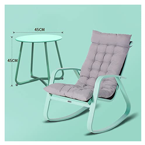 WYCSAD Draußen Schaukelstuhl, Aluminiumlegierung Gestell Schaukelsessel, Mesh-Gewebe Schwungliege mit Armlehne und Polstern für Veranda Garten Balkon, 4 Stil (Color : D)