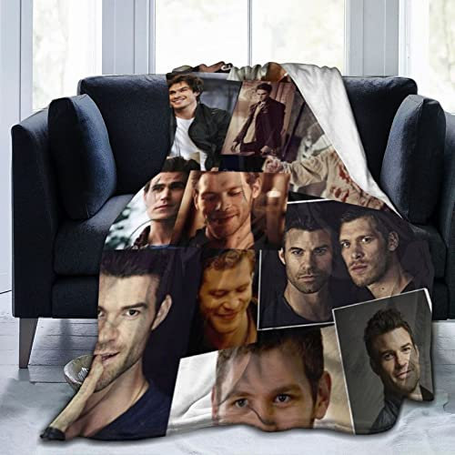 DJNGN Cozy Plush Elijah Thow Manta Mikaelson Manta de Franela, Ropa de Cama cálida Manta Suave de Forro Polar para sofá, Sala de Estar, Oficina, Coche, Campamento, Mantas de Playa de 80 x 60 Pulgadas