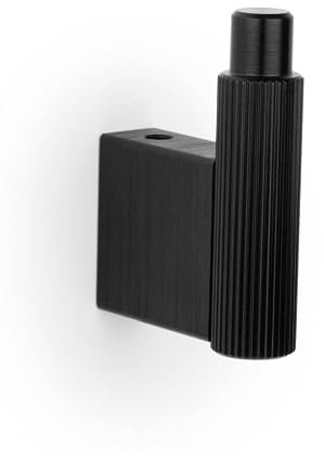 Gedotec Garderoben-Haken aus Metall Schwarz gebürstet I ARPA I 55 x 14 mm I 1 Stück Kleiderhaken I Wand-Garderobe zum Schrauben I Design Wandhaken mit Befestigungsmaterial - Kleiderhaken Schrauben
