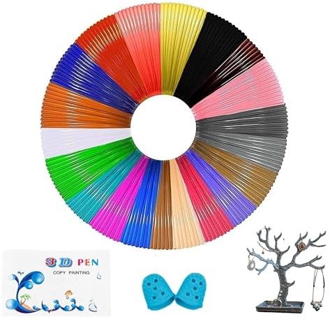 Filamente PLA 1,75 für 3D-Stift - 30 M - Anleitung auf Italienisch und Englisch + Professionelle 3D-Stifthülle für Kinder und Erwachsene