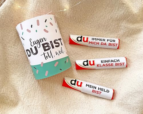 Personalisierte Aufkleber mit Wunschtext und Namen | z.B. für Duplo | Du bist toll, weil..| DU Botschaften | Sprüche | Geschenk | Komplimente