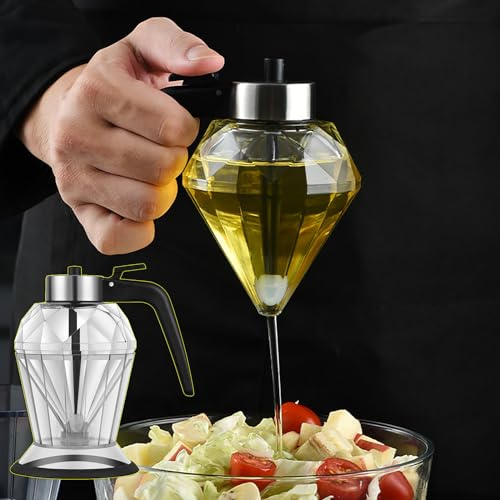 AMZTEMU Honey pot, Honey jar, Honigglas,Honiggläser,Honigtopf mit löffel, Honigbehälter -Glas(200ml Diamantform)