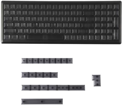YMDK DSA Profile 122 Keys Full Set Transparent Keycap Set Blank Clear ABS Black White Keycaps for MX Mechanical Keyboard