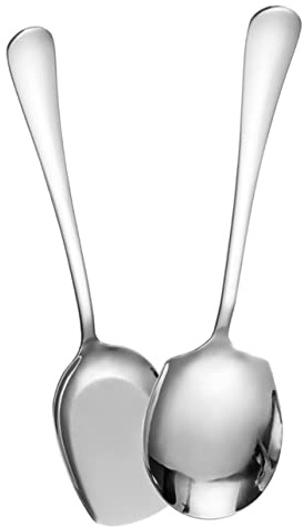 Ciieeo Cuillère à Soupe En Acier Inoxydable Épaisse 2 Pièces Ustensiles Cuisine Cuillère De Grosse Taille Maison Restaurants Accessoire Cuisine