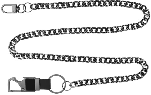 TXErfolg Chaîne de Pantalons Hip Hop Pantalon Porte-clés Rock Gothique Jeans Link Coil Leash avec décapsuleur pour clés ou portefeuille-pour femmes ou hommes-longueur 80cm