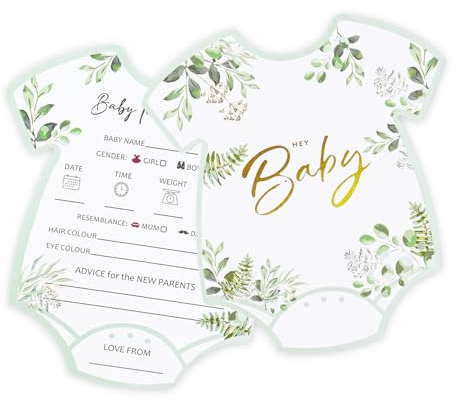Qaziuy 40Pcs Baby Prediction Cards Baby Shower Game Cards Neutral Baby Shower Advice for New Parents Cards Gender Reveal Fun Baby Shower Game for Party Celebrations