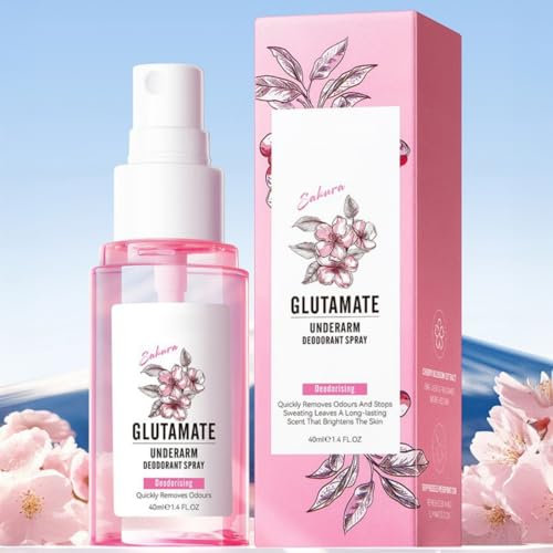 NAOLVE Déodorant Anti-Transpirant Naturel Sakura - 40ml, Neutralise Odours, Régule la Transpiration, Parfum Frais Persistant pour Femme/Homme