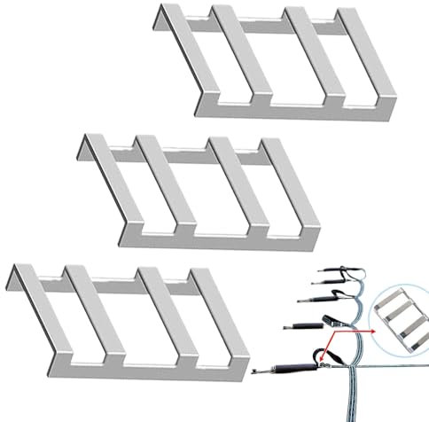 Lot de 3 sangles de bâche de piscine - Boucle de sangle - Accessoires pour protection de piscine - Bâche de bassin robuste - Verrouillage pour jardin et extérieur - Différentes surfaces