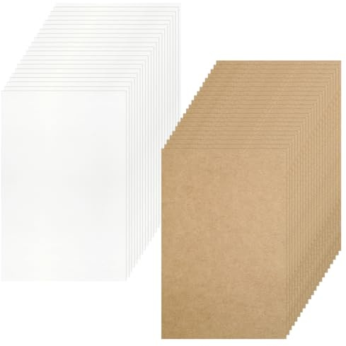 100 Hojas Tarjetas Blancas A6,14,5 x 9,5 cm Papel Kraft Tarjetas