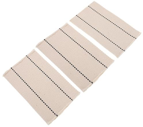 TOYZFRIENDY Lot de 3 Mèches en Coton Plates pour Lampes à Pétrole 15 Cm X 9,7 Cm, Rechange pour Lanternes et Lampes à Huile, Adaptées Camping, Randonnée et Éclairage de Secours,