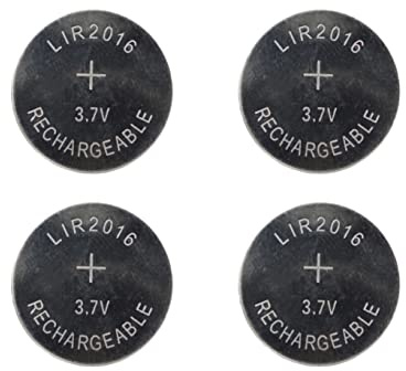 Girafus 20mAh 4X LIR2016 3,7V Knopfzelle wiederaufladbar ersetzt CR2016 | Akku ersetzt CR2016 Einwegbatterie in Autoschlüssel, Fernbedienung, Mainboard, Fahrradcomputer – mehrfach wiederaufladbar