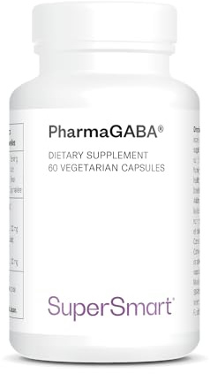 PharmaGABA - Hilft Stress und Angst zu reduzieren - Vegan - SuperSmart | Anti-Stress - Hemmender Neurotransmitter für das Zentrale Nervensystem (ZNS) - Gamma-Aminobuttersäure