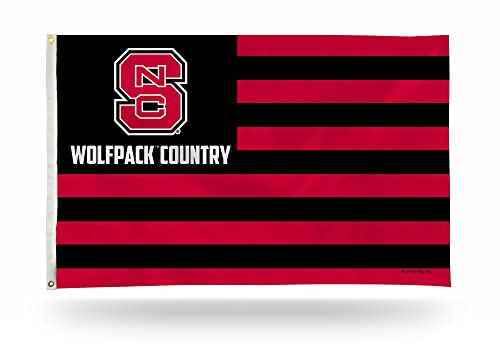 Rico Industries NCAA N.Carolina State Wolfpack Country 3' x 5' Banner Flag 3' x 5' Banner Flag Single Sided - Indoor or Outdoor - Home Décor