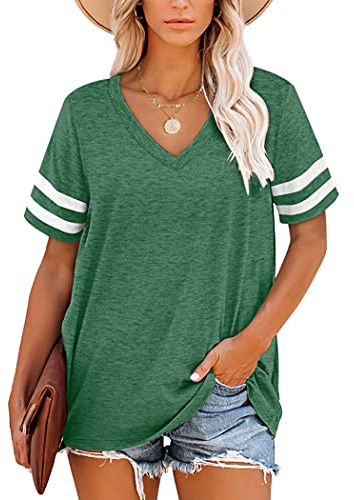 MOLERANI T-Shirts für Damen Kurzarm V-Ausschnitt Sommer Tops