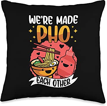 Vietnamese Pho Noodle Soup Dish Vietnam Cuisine Food Foodie Throw Pillow