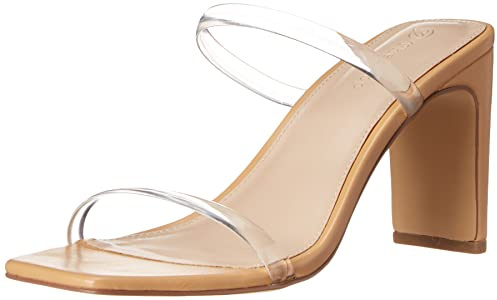 The Drop Avery - Sandali Con Tacco Alto A Due Cinturini da Donna, trasparente, 37.5 EU