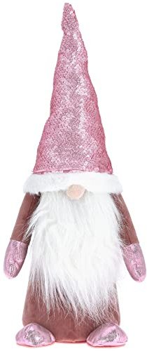 com-four® Elfi di Natale rosa per decorazioni natalizie, figure invernali come oggetti decorativi, simpatici sgabelli angolari come decorazioni per la stanza o regali