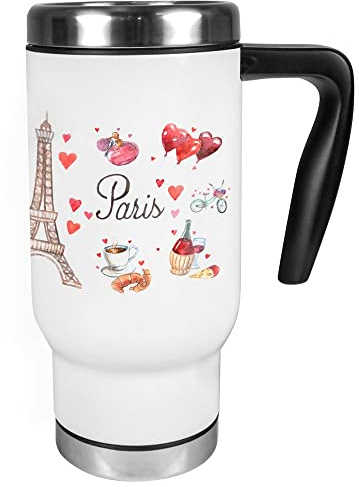 Mug thermos blanc avec anse personnalisé photo – Mug ou gobelet isotherme grand format et étanche avec impression photo