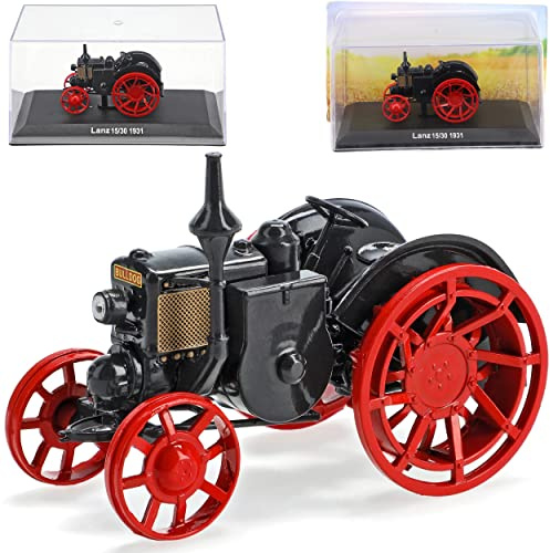 Ixo Defekte Vitrine Lanz 15/30 Schwarz Traktor 1931 1/43 Hachette Modell Auto