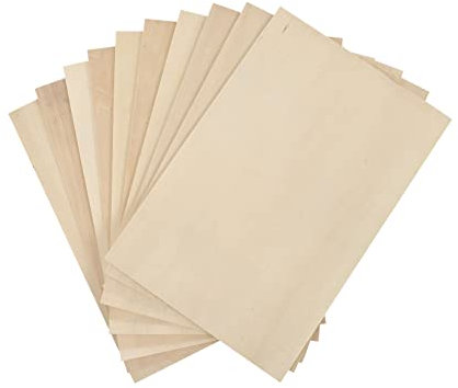 SAFIGLE 10stücke Unbedruckte Lindenholz-sperrholzplatten Quadratische Holzzuschnitte Naturholzscheiben Für Diy-projekte