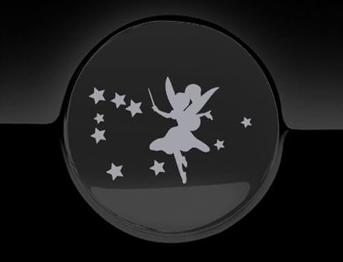 Fairy Car Sticker UK Tankdeckel-Aufkleber, Auto-Aufkleber, Fairydust mehrfarbig (Fuel-Silber)
