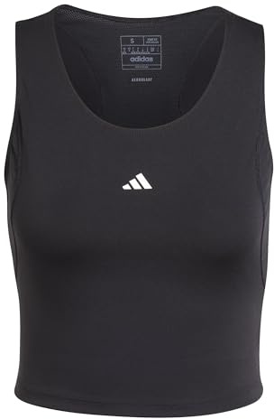 adidas Women's Techfit Cropped Training Tank Top, Black, L