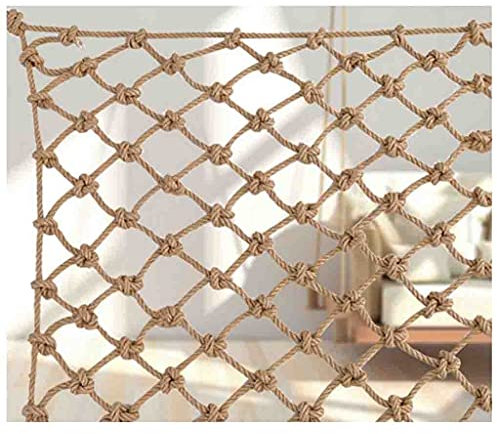 Sicherheitsnetz Outdoor-Seilnetz, Sicherheits-Hanf-Seilnetz Für Kinder, Dekoratives Jute-Hanf-Netz Für Den Garten (Color : 8mm-10cm, Size : 1x3m (3.28X9.84ft))