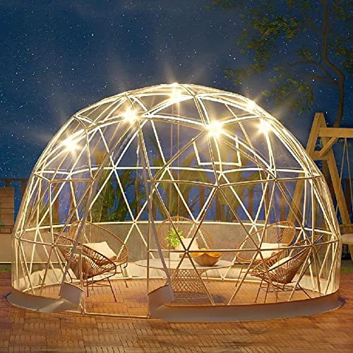 Blasenzelt-Kuppelhaus, aufblasbares Blasen-Iglu-Zelt für den Außenbereich, 12 Fuß großes Kuppelhaus-Campingzelt, mit PVC-Abdeckung, Tür und Fenstern für das Sunbubble-Hinterhof-Blasenhaus im Freien