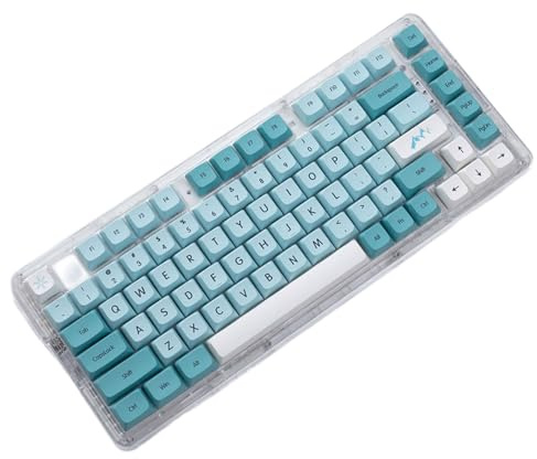LARUISEE Keycap 125Keys XDa Profile Pbt Sublimations-Tastenkappe, blau-weiße Tastenkappe für mechanische Tastaturen, Schalter, 125 Tasten