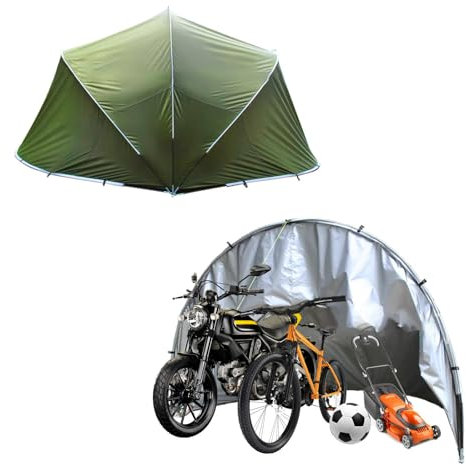 YSMSMZJK Gartenhütte Zusammenklappbar Und Leicht Zu Verstauen Fahrradunterstand mit Doppeltüren für 5-7 Fahrräder Fahrrad Garage Outdoor Geräteschuppen Klein