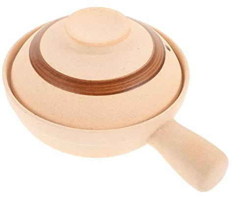 Cabilock Cazuela Pequeña Tapa para Horno Cacerola para Sopa Asa Utensilios de Cocina Hogar Apta para Cocinar y Servir