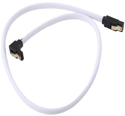 Asyduey 50cm 3.0 III Sata3 Cable de Datos de 7 Cables Ssd 6Gb/S de Ángulo Recto Cable de Datos de Disco Duro HDD con de Nylon ()