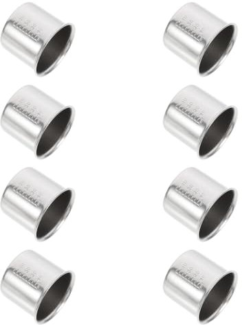Amosfun 8 Piezas Taza De Medicina Hospitalaria Tazas Medidoras De Escala Gruesa Taza De Medida De Escala Vaso Medidor De Escala Tazas De Medir Graduadas Acero Inoxidable Silver
