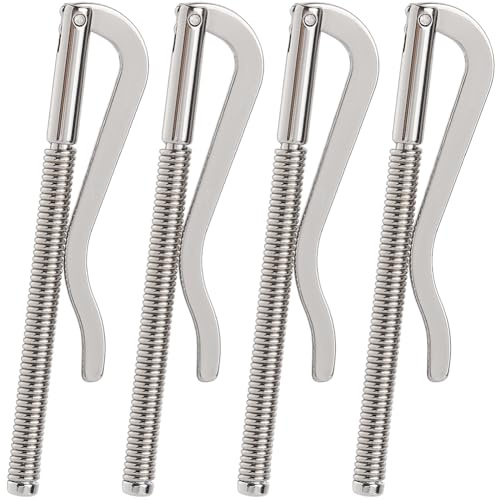 SUNNYCLUE 4 Stück 80mm Geldklammer Einsatzleiste Ersatz Für Silberne Geldbörsenlegierung Metall Geldklammern Feder Kreditkarten Bargeldhalter Werkzeug Federklemmen Für Zweifach Gefaltete Ledergeldbörs