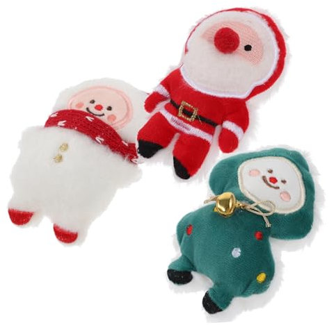 Supvox 3stücke Teiliges Katzenminze Kauspielzeug Weihnachten Robustes Plüsch Katzenspielzeug Mit Weihnachtsmann Schneemann Tannenbaum Stimuliert Beißdrang Und Selbstbeschäftigung Für Katz