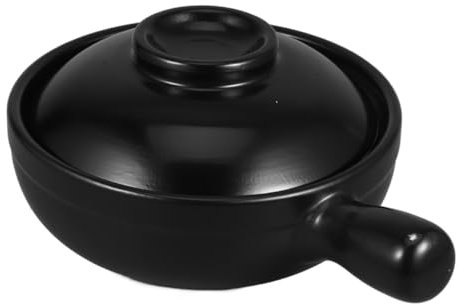 PRETYZOOM Pot Terre Cuite avec Couvercle Cocotte Traditionnelle pour Cuisson sur Plaque Marmite pour Cuisine Maison Mijotage et Friture