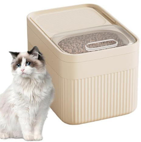 DAWCBVJQ Pet Food Storage Contenedor de almacenamiento para mascotas, recipiente de almacenamiento hermético para cachorros, con vaso medidor, solución organizada húmeda para aperitivos blancos