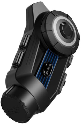 Lbvzxkad S3 Plus - Interfono Bluetooth per da Moto con Videocamera DVR per Video Registratore 2K, Supporto per 6 Persone, Fotocamera per Interfono Bluetooth per da Moto.