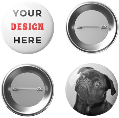 Individuelle personalisierte Knöpfe, Massen-Pins mit Name, Logo, Foto oder Text, runde Namensschilder für Kleidung, Werbeaktionen, Geschenke, Partys und Veranstaltungen