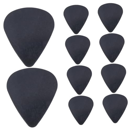 10 Stück Gitarrenplektren Schwarze 0, 5mm für E und Akustikgitarre | Kunststoff, Klassischer Zeitloser Stil, Klarer Klang, Vielseitig Nutzbar, für Live und Studioeinsatz