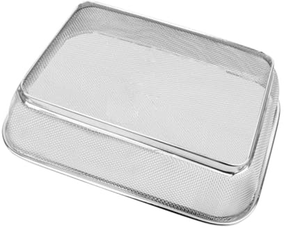 JEWEDECO Cesta Cuadrada de Acero Inoxidable para Escurrir Frutas y Arroz Multipropósito con Malla Fina Resistente y Fácil de Limpiar para Cocina Doméstica