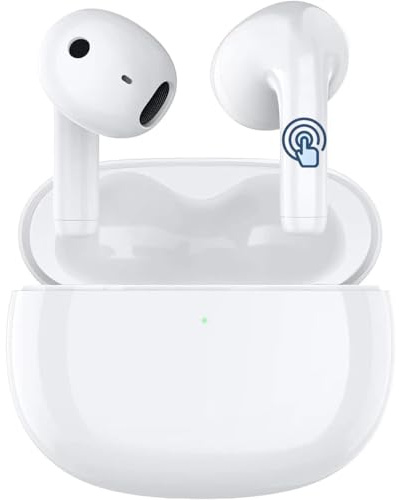 Cuffie Bluetooth, Auricolari Bluetooth5.3,Cuffie ireless StereoHiFi,ENC Cuffie intrauricolari con cancellazione del rumore,controllo touch 48 ore di riproduzione, per Android