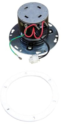 12056010 Pellet Stove Combustion Blower Motor and Impeller Blade for Whitfield Blower Fan, Volts 115, Amps 0.29, RPM 3000, Capacitor Start Motor, 3.0 uF x 250 Volt, 6-1/8 inch Gasket Included