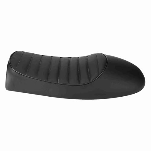 Pongnas Sella Moto Vintage Cafe Racer, Cuscino da Sella Piatto in Pelle PU con Staffe di Montaggio, Facile da Installare per CG125 GN CG CB200 CB350 CB400SS (Tipo B)