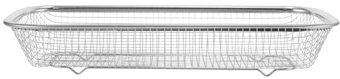 Milisten Panier Égouttoir en Acier Inoxydable Long Rectangulaire Maillage Large, Passoire Ménagère Pratique pour Fruits et Légumes, Panier Filtre Cuisine pour Égouttage et Lavage Quotidien