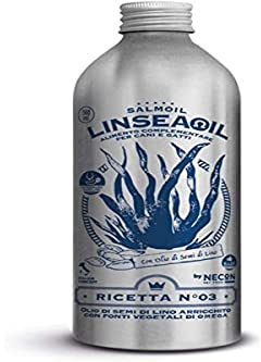 SALMOIL by NECON Pet Food Linseaoil Ricetta 3, Alimento complementare/Cibo per Cani e Gatti a Base di Olio di Semi di Lino e Alga Schizochytrium da 500 ml, Ricco di Vitamina E, Made in Italy