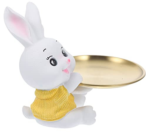 Cabilock Bandeja Decorativa De Conejito para Almacenar Joyas Ideal para Sala De Estar