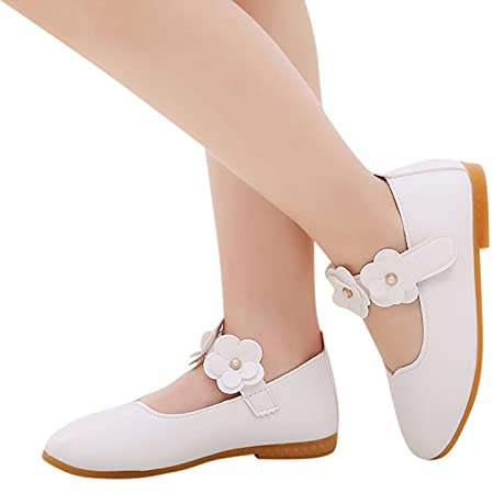 Scarpe da principessa, da bambina, con ballerina, eleganti scarpe da battesimo, antiscivolo, per feste, ballerine, con chiusura in velcro