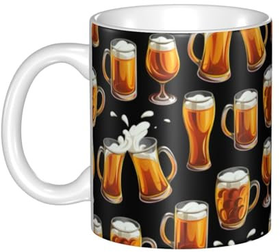 YsoLda Mug,Ceramic Cup Coffee Cup Tea Cup Suitable for Kitchen Restaurant Office 330 ml, Beer Glass